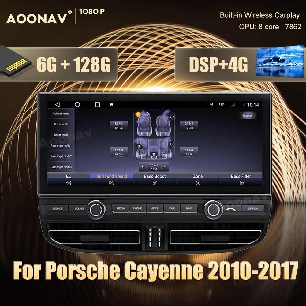 128G 2 din Android car radio For Porsche Cayenne 2010-2017 GPS navigation DvD player multimedia Stereo receiver Head Unit | Автомобили и