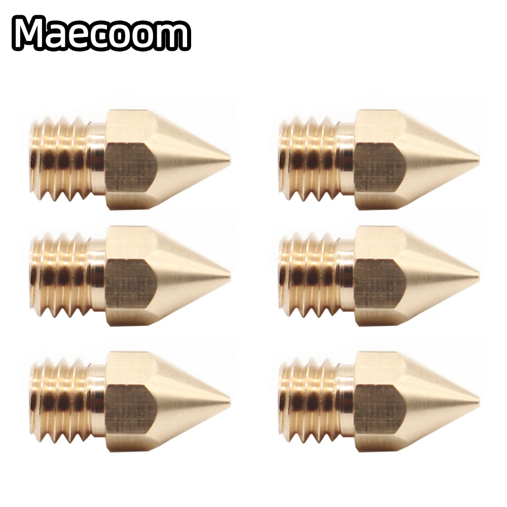 10pcs 3D Printer Nozzles MK8 Brass Nozzle M6 Threaded Extruder Print Head 1.75mm for A8 Creality CR-10 Ender 3v2 | Компьютеры и офис
