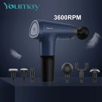 

Youmay Muscle Massage Gun Sport Therapy Massager Body Relaxation Pain Relief Slimming Shaping Muscle Pain Exercising Massager
