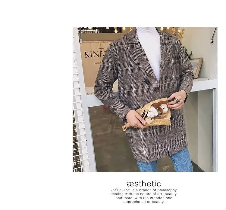 spring Korean style unique plaid slim jacket trench men Long section casual grid Windbreaker coats for men M-XXL