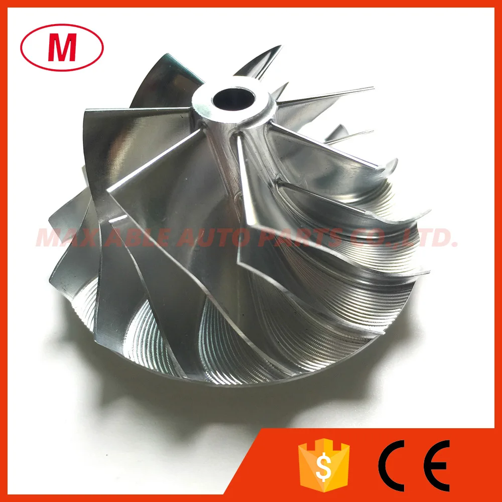 GT15-25 784363-0002B/735475-0002 38,58/52,00 мм 7+ 7 лезвий высокопроизводительный турбинный Алюминий 2618/фрезерный/рабочее колесо компрессора