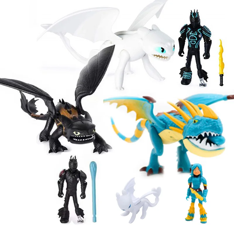 

New 1 set Cartoon How To Train Your Dragon Action Figures Launch Weapons Activity Of Joints And Wings PVC Model Kid Gift Toy