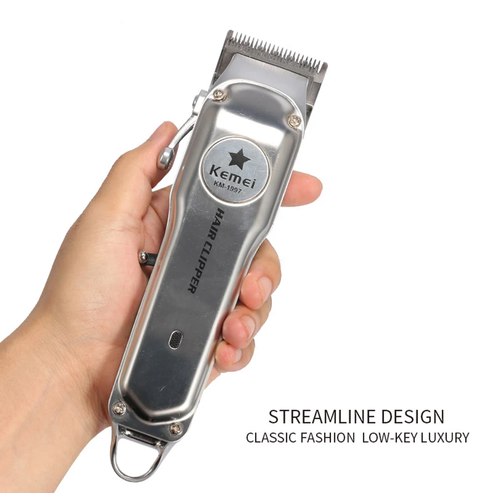 

JuneJour Rechargeable Hair Clipper Electric Hair Trimmer Professional Haircut Shaver Beard Trimmer Machine All Metal
