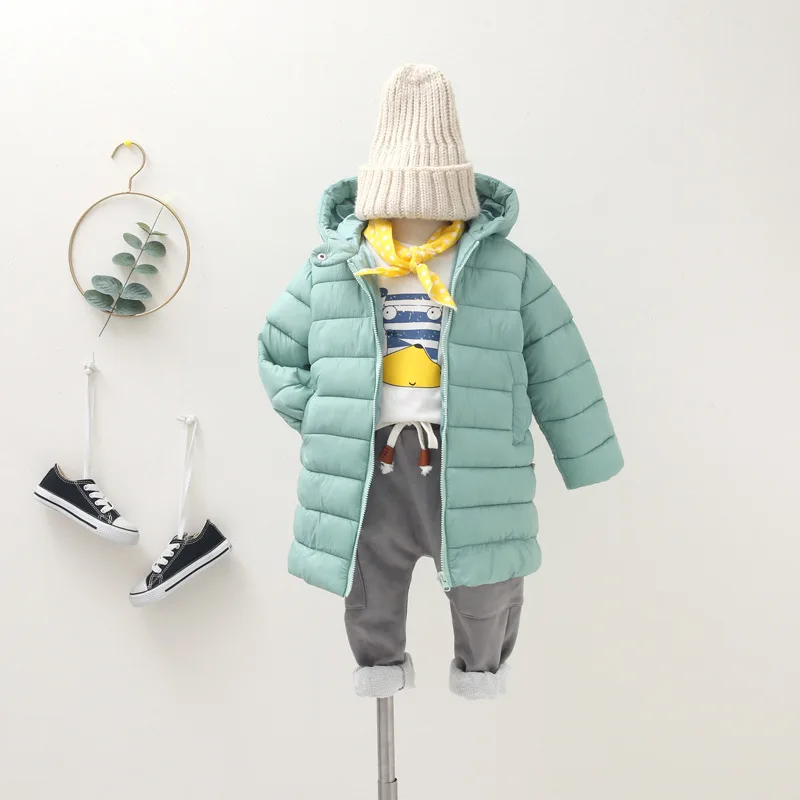

children cotton jacket Outerwear Boy and Girl autumn Warm Down Hooded Coat baby parka kids winter jacket 2-7 years Dropshipping