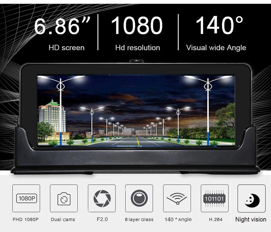 Anfilite Dash cam камера заднего вида Автомобильный видеорегистратор 3 в 1 Радар gps dvr Full HD 1080P Dashcam радар детектор Автомобильная камера ночного видения