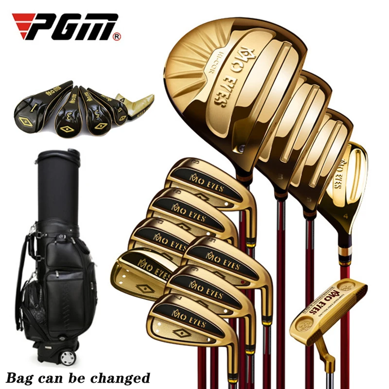 ^*Best Offers PGM Mo Eyes 12 Pieces/Set of Complete Titanium Golf Clubs (with Bag) Mens Womens Super Rebound Golf High-end Professional Set