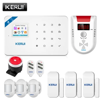 

Home Security Alarm System KERUI W18 GSM WIFI Connection Gas Concentration Detection Alarm Strengthen Siren Protection System