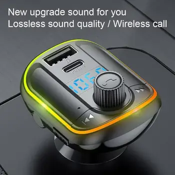 

FM Transmitter Car Wireless Bluetooth 5.0 FM Car Kit QC3.0 USB Car Charger Handsfree Aux Audio MP3 Player