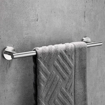 

30cm Metal Towel Rail Rod Shelf Wall Mount Bathroom Kitchen Rack Tool Elements