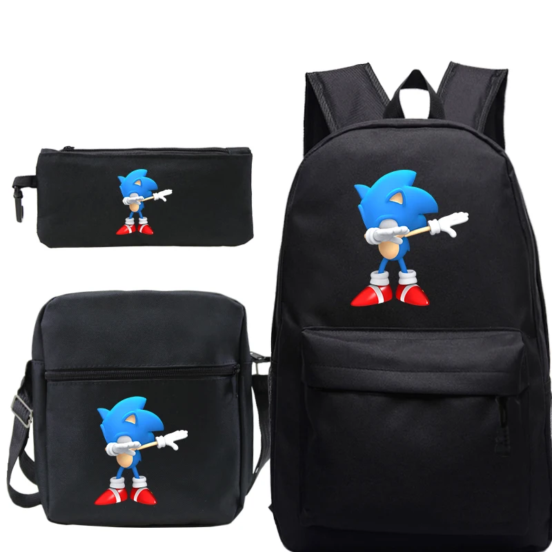 Sonic рюкзак наборы для подростков девочек мальчиков школьные сумки для ноутбука дорожные рюкзаки с ручкой и сумки через плечо - Цвет: 2