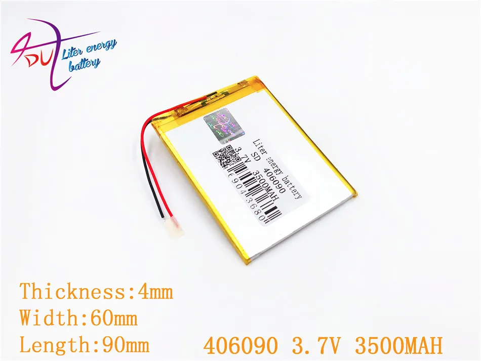 386090 406090 3 7 v 3500mah литровый аккумулятор литий полимерный с доской для планшета V3000hd