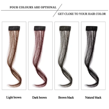 

DIANQI Two Gradient Bangs Clip In Front Hair Two Side Fringe Hair Extension Synthetic Sideburns Bangs Hair Accessories for Women