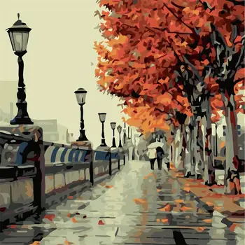 

Fall in love oil painting Personalised Paint By Numbers Photo DIY Oil Painting By Number Picture Drawing Frame Canvas