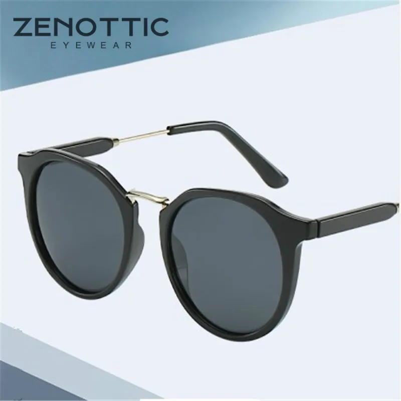ZENOTTIC ультралегкие круглые поляризационные солнцезащитные очки женские ретро с