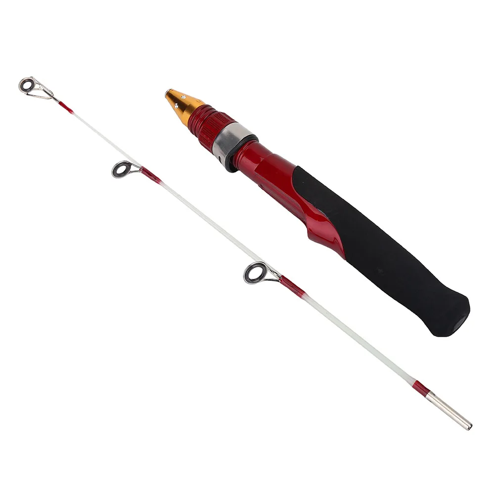 

2 Sections Ice Fishing Rod Lightweight Winter Fishing Rod 50cm Mini Ice Feeder Fishing Pole Peche Shrimp vara de Pesca