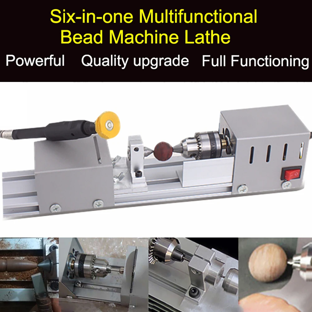 

Woodworking DIY Tools Mini Lathe Beads Polisher Machine DIY CNC Machining for Table Woodworking Carpentry Tools Multifunction