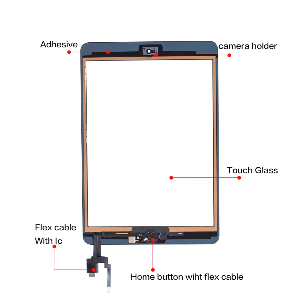 Высококачественный сенсорный экран для iPad mini 3 сборная панель с кнопкой возврата