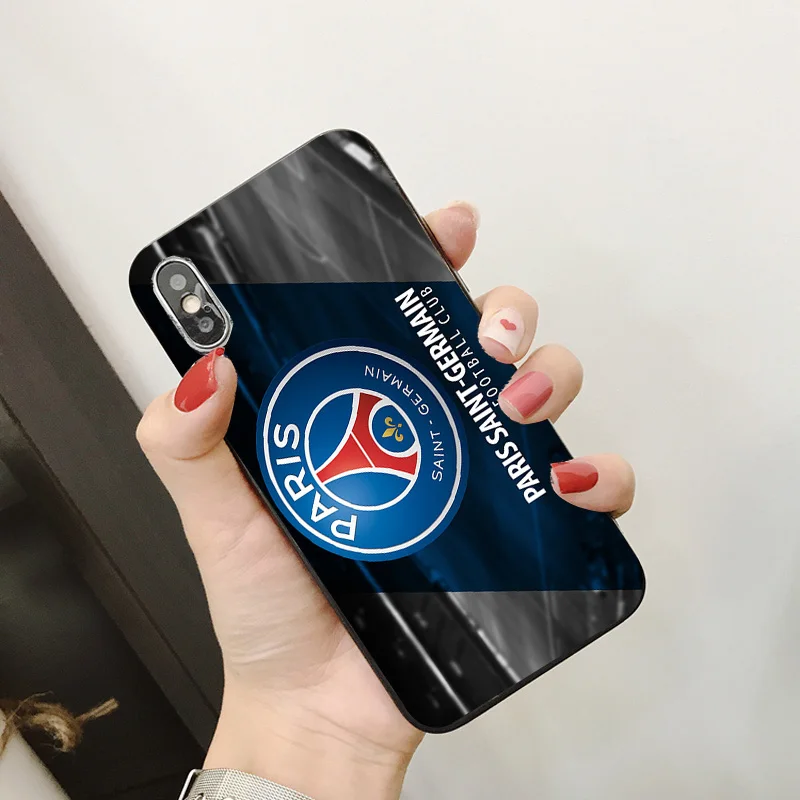 Чехол для телефона FC Париж PSG FC для iphone XR 11 Pro XS Max X 5 5S черный DIY черный мягкий чехол для Mbappe iphone SE 7 8 6 6S 7Plus