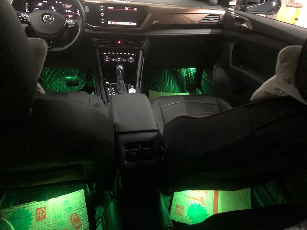 30 farben RGB Umgebungs Dekorative Licht Für Skoda Kodiaq Für Seat Leon 5F Auto Innen Polychromen Fußraum Licht – Detail 9