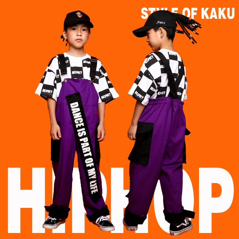 

Children Street Dance Hip Hop Performance Costume Kids Model Catwalk Show Clothing Boys And Girls Modern Dance Wear DQL1893
