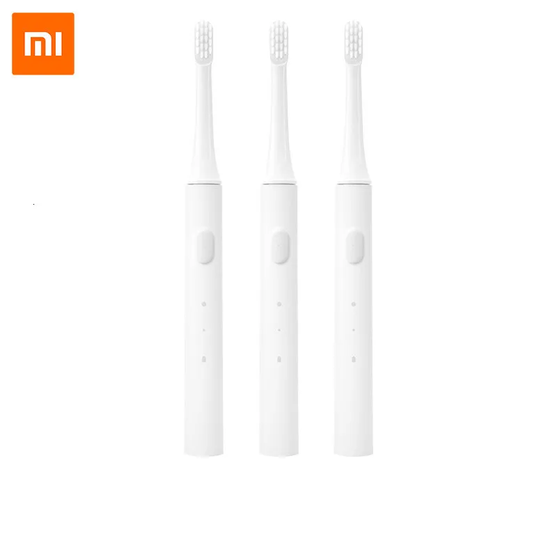 Оригинальная Xiaomi Mijia T100 умная электрическая зубная щетка 46 г 2 скорости Xiaomi Sonic зубная щетка отбеливание Уход за полостью рта зона напоминание - Цвет: 3pcs