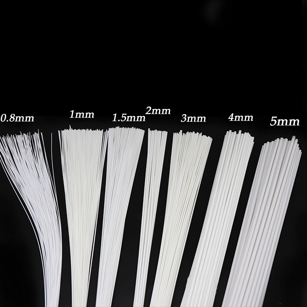 

0.5-6mm white round stick ABS plastic model toy round stick length50cm sand table DIY diorama landscape architecture train 50pc