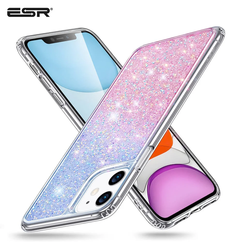Чехол ESR для iPhone 11 Pro Max 2019 серебристо-Розовый Блестящий брендовый противоударный