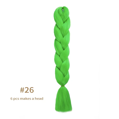 Synthetic jumb Braids Ombre Braiding Hair Extension Box Braid Hair Pink Purple Yellow Golden Colors hair 24inch kanekalons hair A26