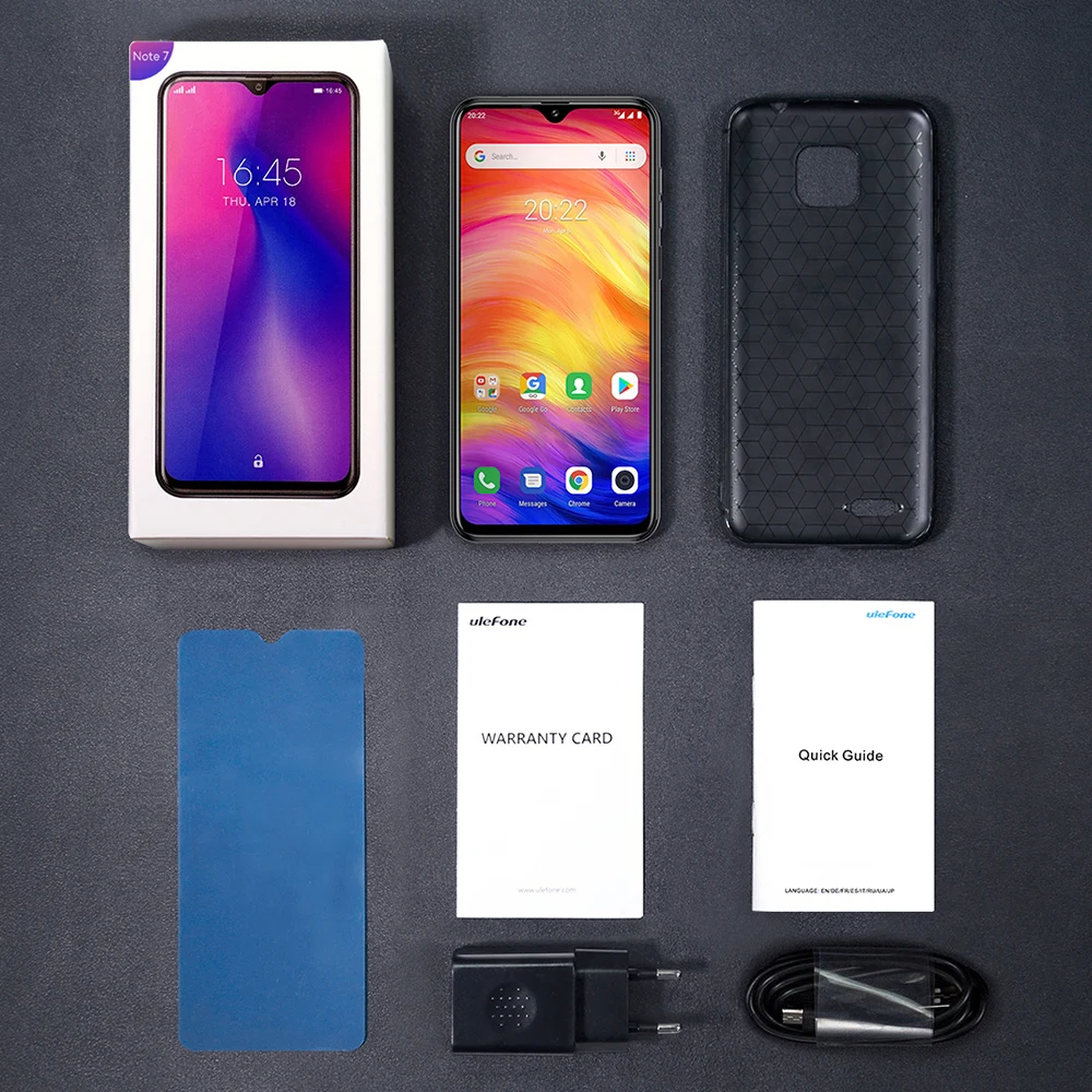 Ulefone Note 7 смартфон с 6 1 дюймовым дисплеем четырёхъядерным процессором MTK6580A ОЗУ ГБ