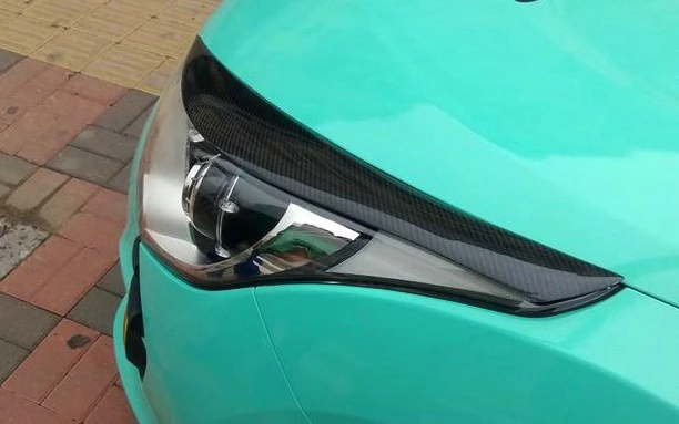 Автомобильный Стайлинг для Hyundai Veloster чехол бровей из углеродного волокна
