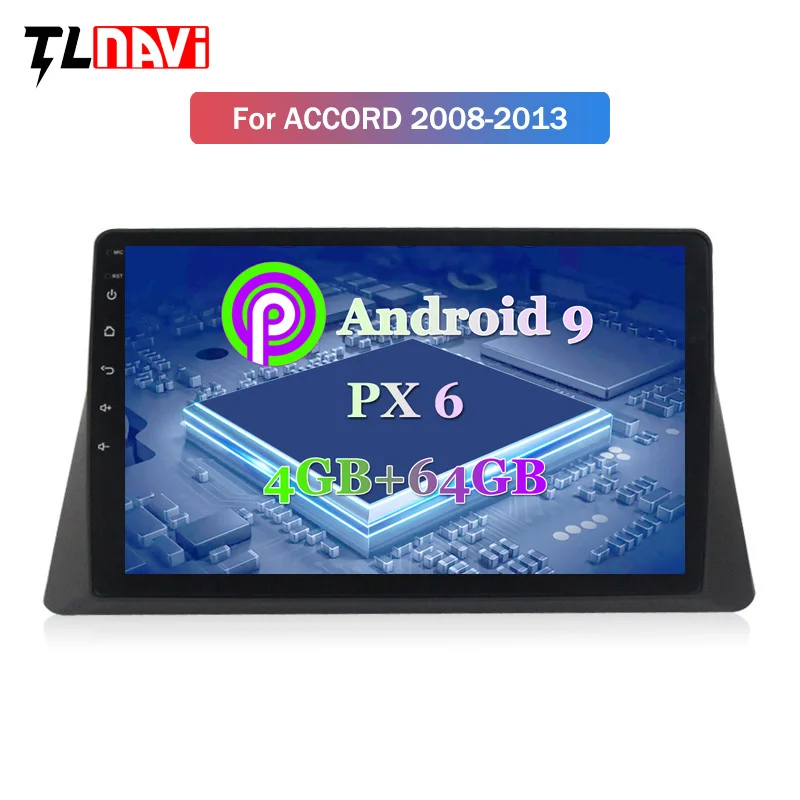 

10.1 INCH PX6 4G+64G Car GPS Navigation For Honda accord 2008-2013 Support Stereo Audio Radio Video Bluetooth