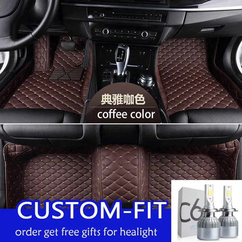 Shenlao пользовательские кожаные автомобильные коврики для Volkswagen VW T5 T6 водонепроницаемые пыленепроницаемые внутренние коврики для ног - Цвет: red