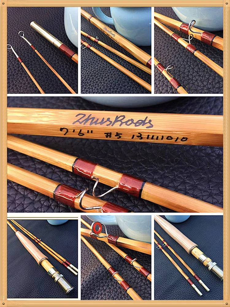 

ZHUSRODS bamboo flame fishing rod 7'6" 5wt