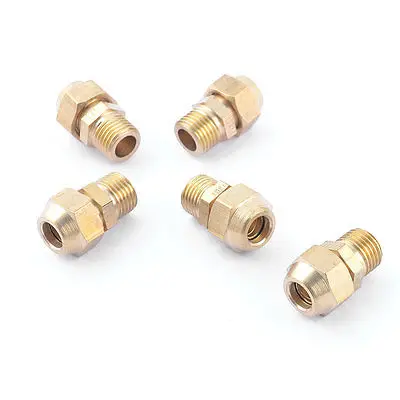 

5pcs 1/4"PT Male Thread 5/16" Tube Brass Pneumatic Air Quick Connector Coupler