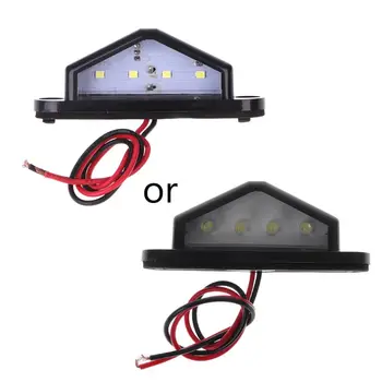 

10-30V 4 LED REAR NUMBER LICENSE PLATE LIGHT LAMP FOR TRUCK TRAILER CARAVAN BOAT