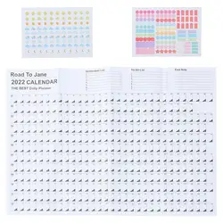 Calendrier mural pratique à suspendre, 2022 couleurs assorties, 1 ensemble, pour prendre des notes 