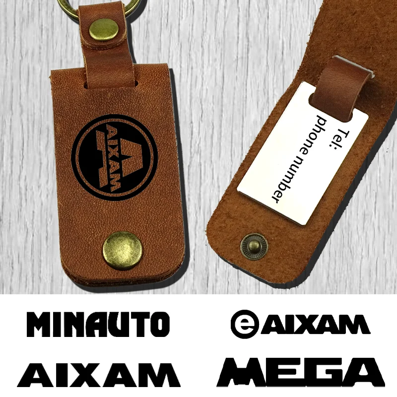 Portachiavi Personalizzato In Vera Pelle Per Portachiavi Per Aixam E-Aixam Minauto Sansation Mega Car Styling Keychain