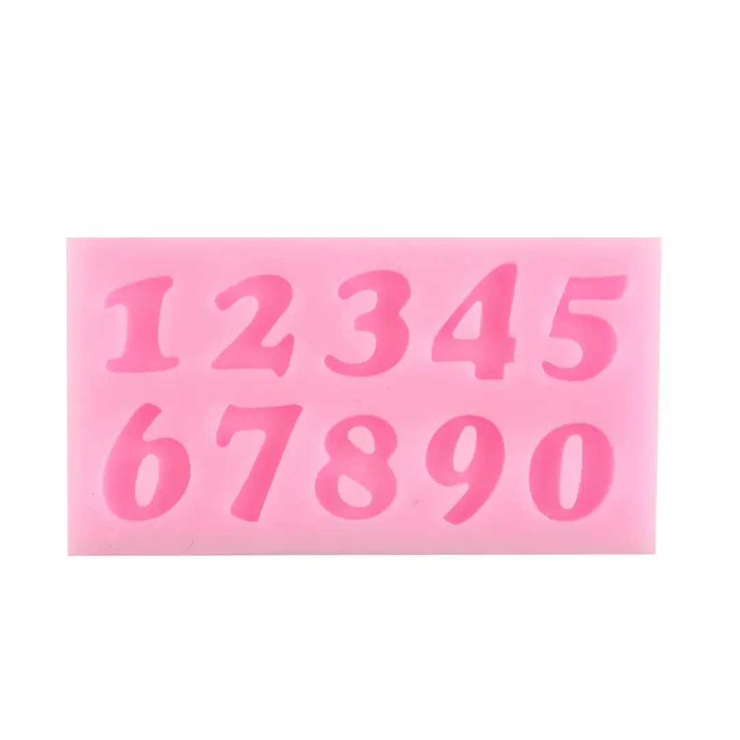 3pcs/set 3D Letters Digital Shaped Silicone Mold Fondant Cake Chocolate Decoration Moulds DIY Baking Tool