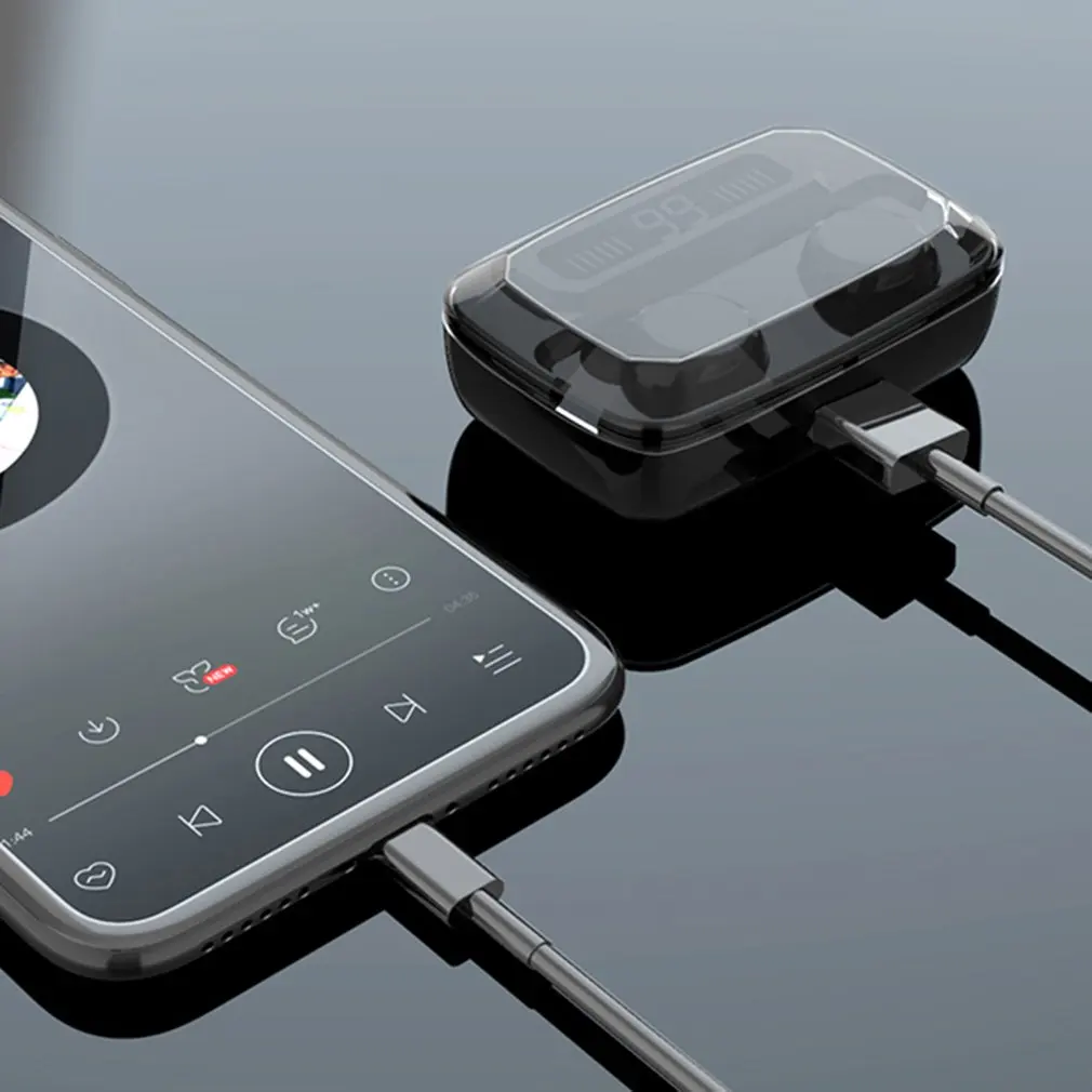 M11 Wireless Earphone Mini Sport In ear Headset Stereo Handsfree Noise Cancelling Earphones with Charging Box