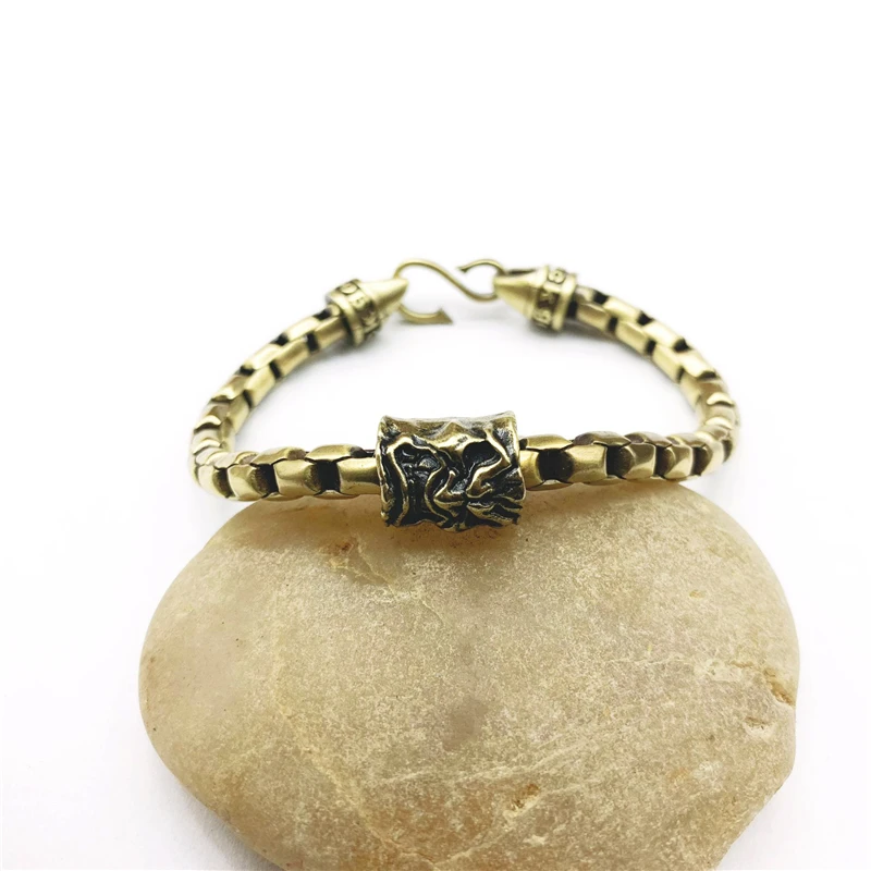skull brass chain bracelet (3)