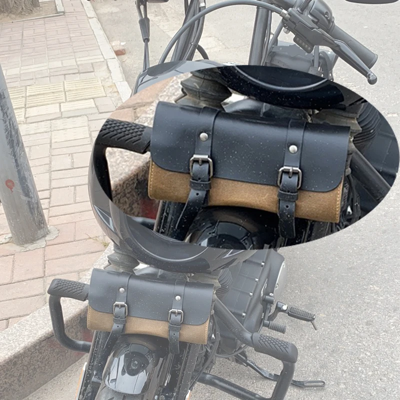 Motorrad Werkzeugtasche / Werkzeugtasche aus gewachster Leinwand