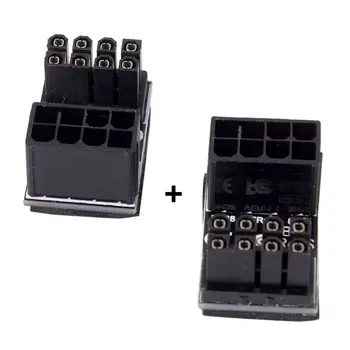 

1Pair Female ATX 8Pin to 8Pin Male 180 Degree Turning Power Adapter Converter for Desktop Computer Graphics Card Connector