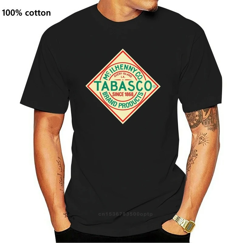 New Tabasco T Shirt Men's Fashion Short Sleeves Cotton Tops Clothing