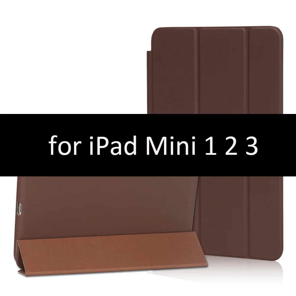 Чехол для iPad Mini 5 4 3 2 1 чехол GOLP PU кожаный тройной бумажник откидной стенд магнитный автоматический режим сна смарт-чехол для iPad Mini 5 чехол - Цвет: Dark Brown-123