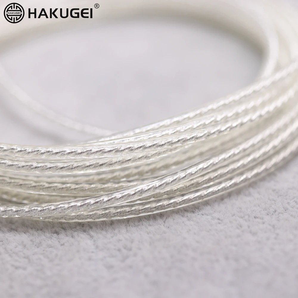 Silver plated single crystal copper fever headphone cord base core 23 core 0 08mm TPU insulation OD 2 2mm
