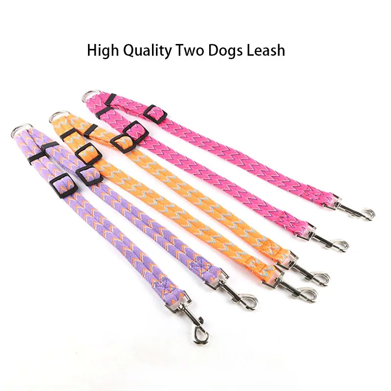 Dos perros correa doble plomo caminando Correa dos mascotas gatos Dual par de correas de perro de Nylon en forma de V correas para perro gato caliente-venta