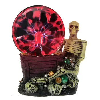

[MGT] Greedy Skull Jewelry Statue Plasma Skeleton Core Reactor Laser Static Skull Storm Ball Touch Sensitive Desktop Decoration