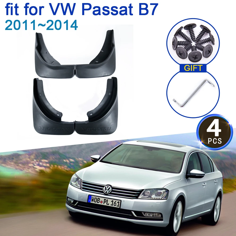 Guardabarros de coche para Volkswagen, Passat 2011 ~ 2014, 4x, accesorios estilo, de protección contra salpicaduras|Guardabarros| - AliExpress