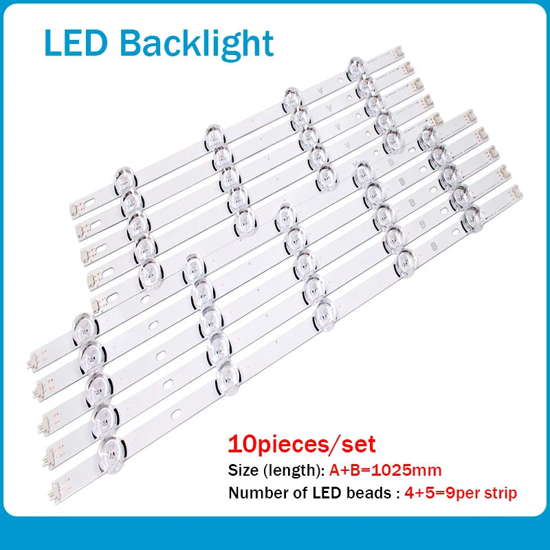 10 PCS LED Backlight Strip For LG 49LB650V 49LB630V 49LB580V 49LB5500 49LB620V 49LB570B 49LB570U 6916L-1788A 1789A 1944A 1945A