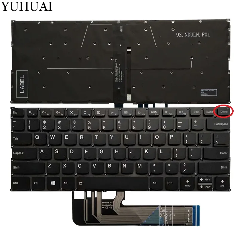 Новая клавиатура США для ноутбука lenovo Flex 6-14ARR Flex 6-14IKB серии черная клавиатура с подсветкой